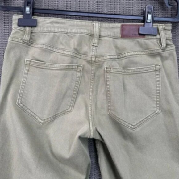 Lands End Womens Mid Rise Straight Leg Jeans Size 2P Khaki - Picture 6 of 7